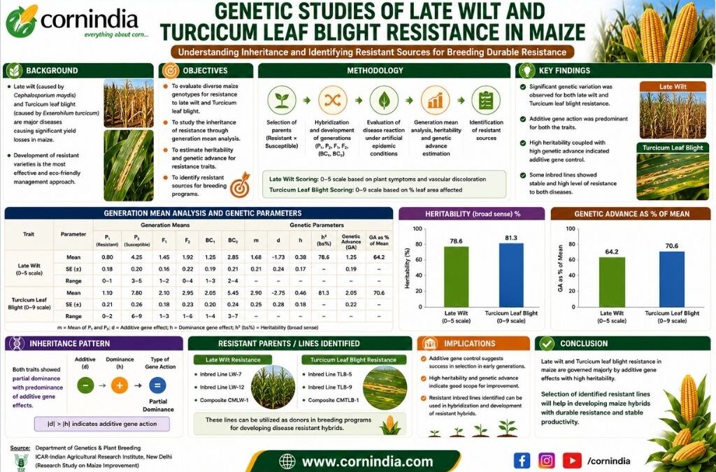 Genetic Studies of Late Wilt and Turcicum Leaf Blight Resistance in Maize