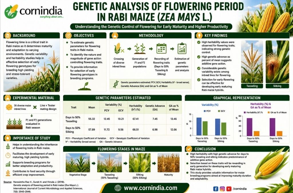 Genetic analysis of flowering period in Rabi maize (Zea Mays L.)
