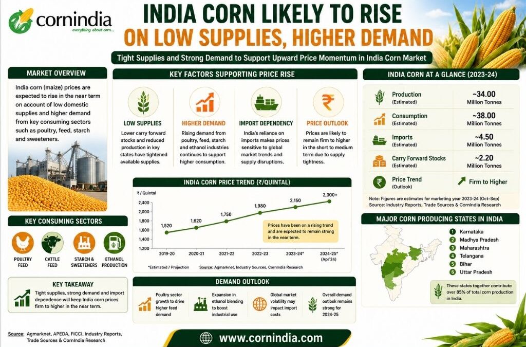 India Corn Prices Likely to Rise on Low Supplies and Strong Demand