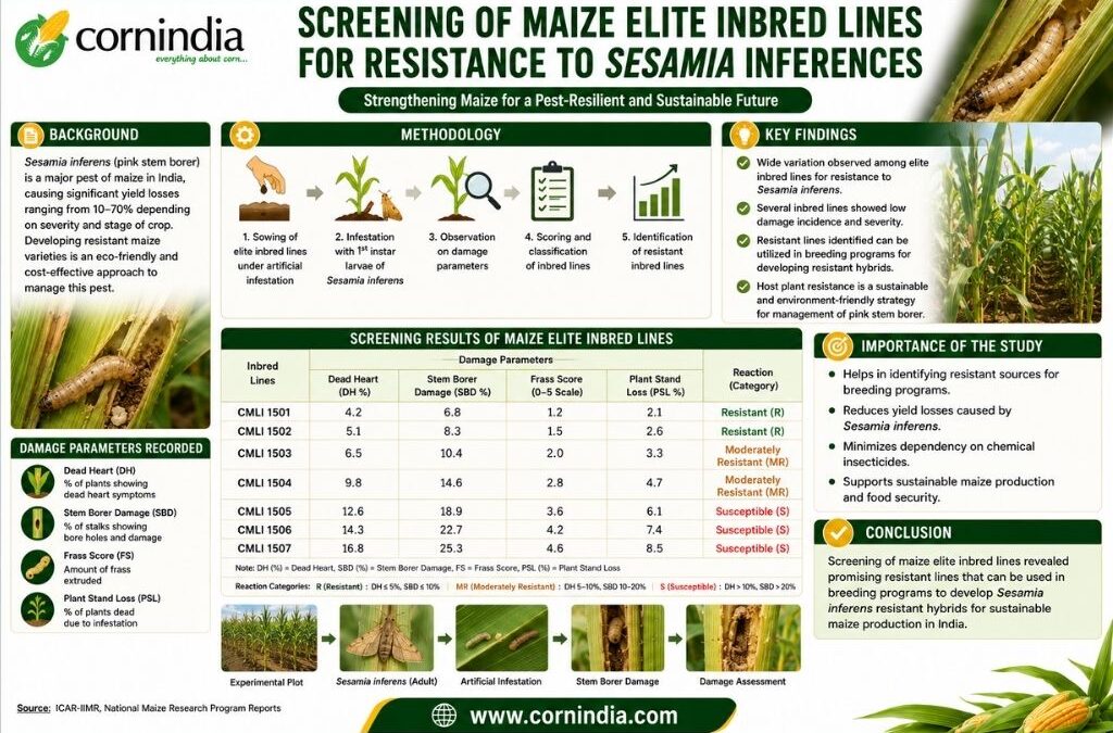 Screening of Maize Elite Inbred Lines for Resistance to Sesamia Inferences