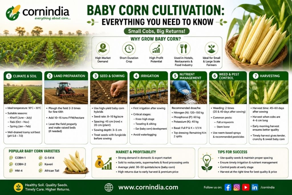Home 1 Baby Corn Cultivation: Everything You Need to Know