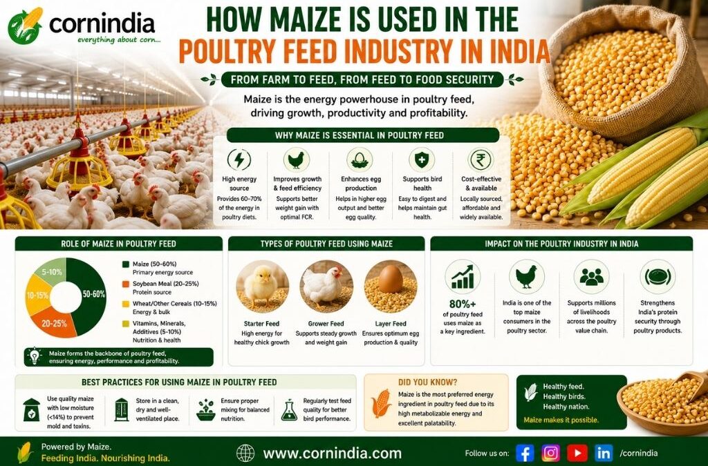 How Maize Is Used in the Poultry Feed Industry in India