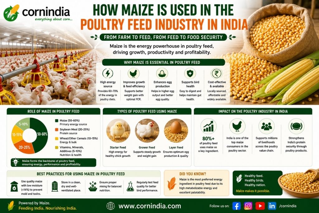 How Maize Is Used in the Poultry Feed Industry in India